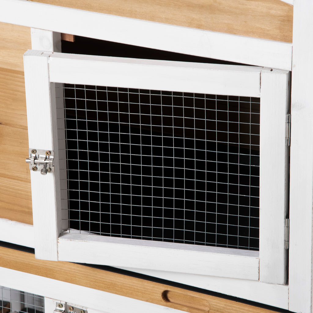 Wooden Rabbit Hutch with Double Side Run for Small Animals – view 9
