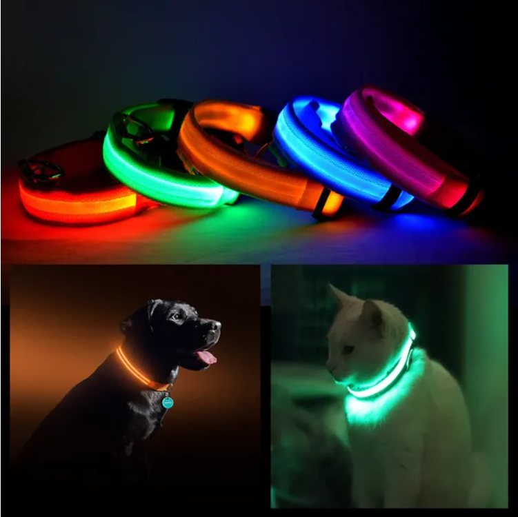 LED Light-Up Safety Collar for Dogs and Cats