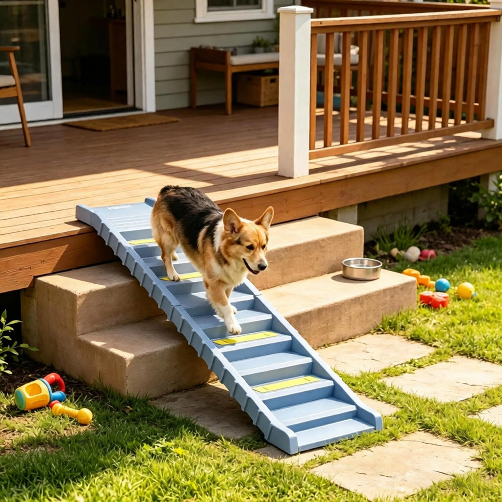 Gray Portable Dog Ramp for Easy Car Access – view 8
