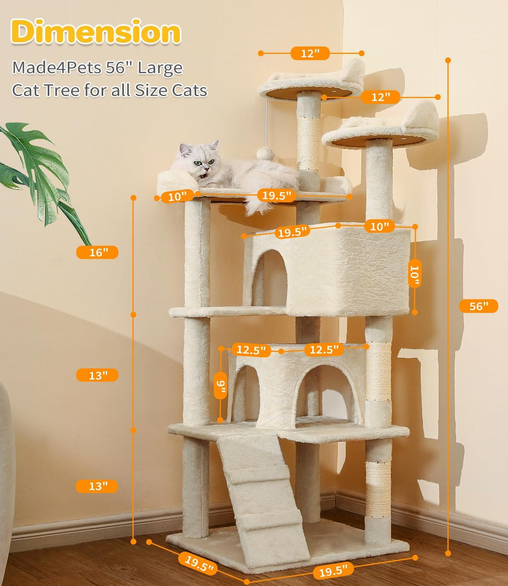 Made4Pets 56-Inch Multi-Tier Cat Tree – view 9