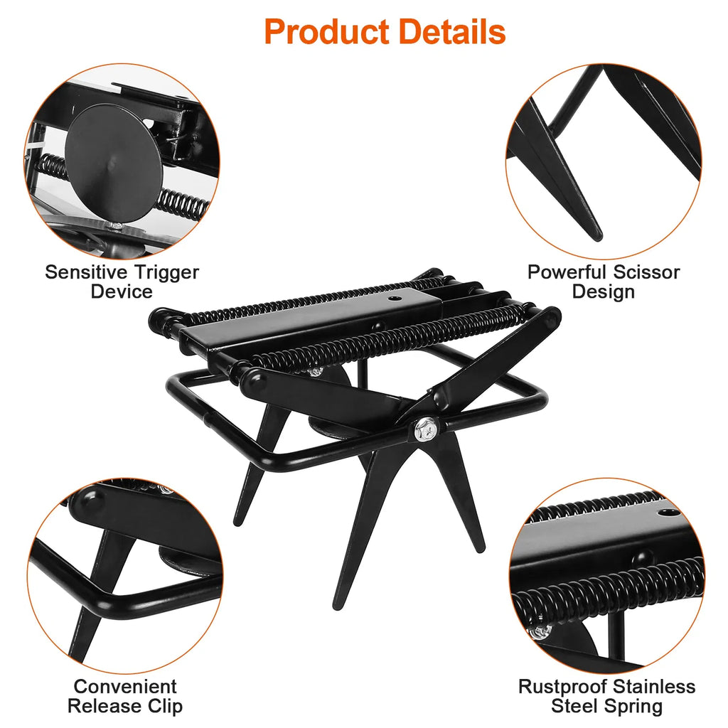 Mole Scissor Trap - Easy Setup, Humane Instant Kill, Safe for Pets – view 8