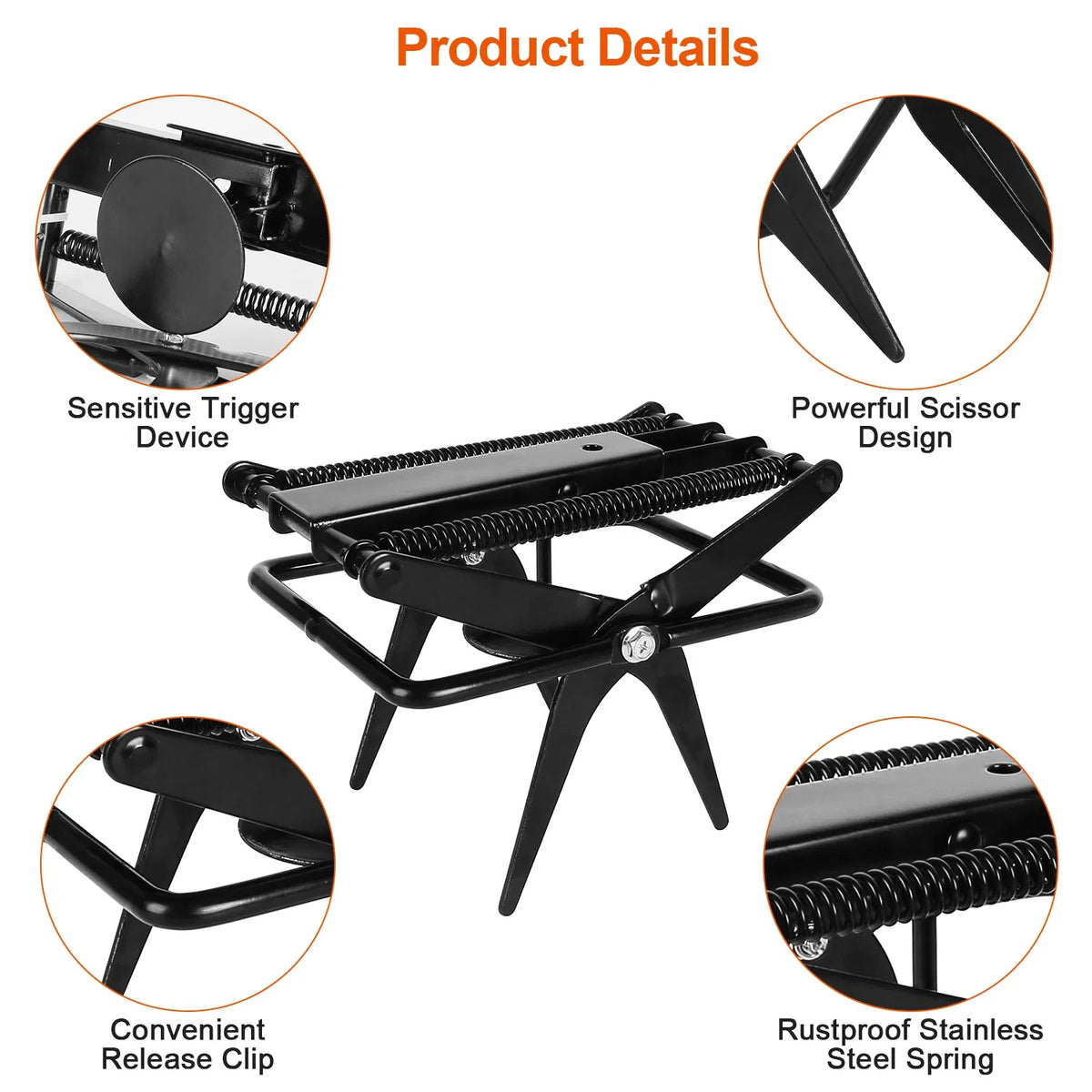 Mole Scissor Trap - Easy Setup, Humane Instant Kill, Safe for Pets – view 8