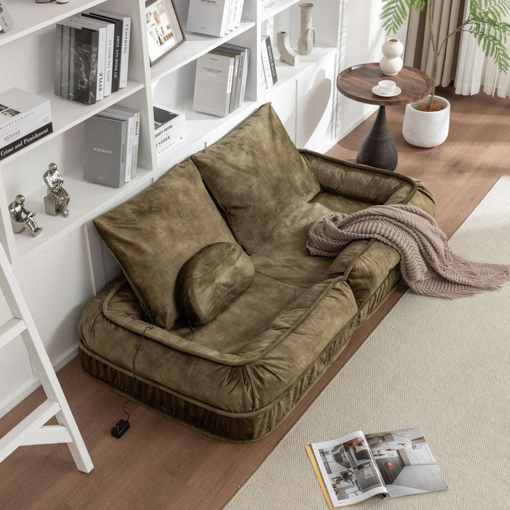 Upholstered Dog Bed with Adjustable Backrest and Massage Pillow – view 8