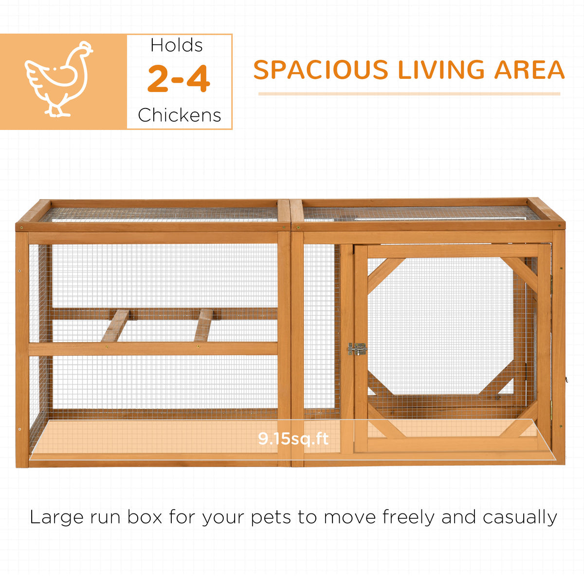 Wooden Chicken Coop Expansion with Combinable Design – view 9