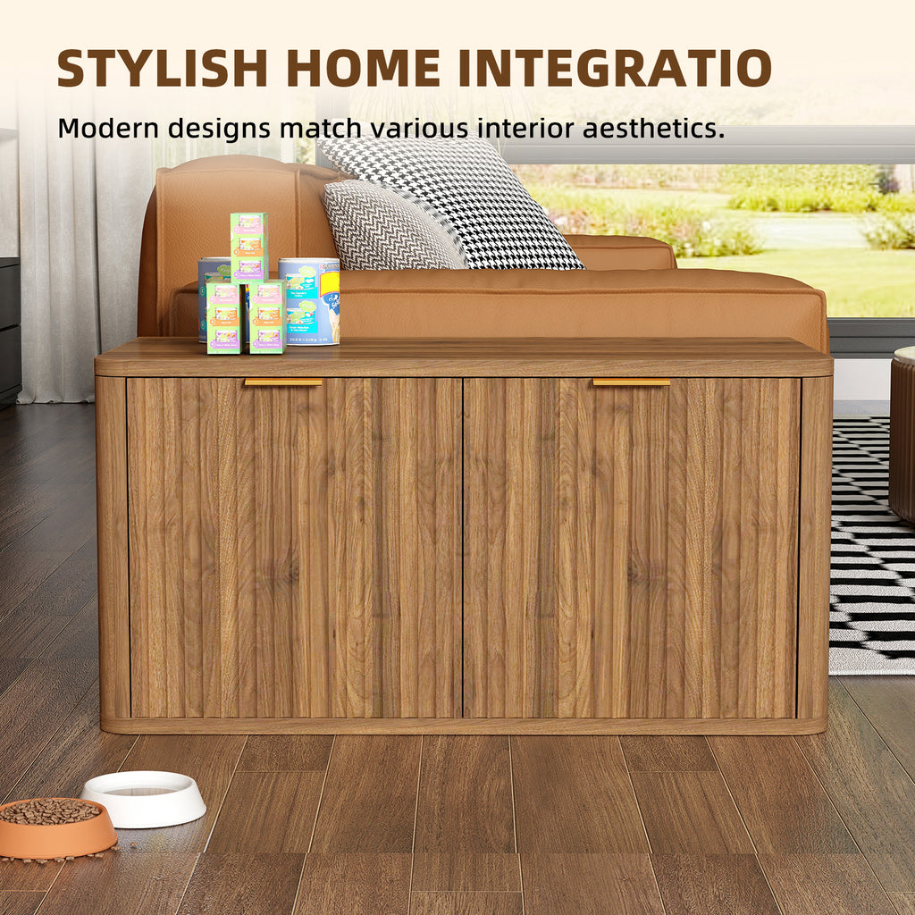 Walnut Cat Litter Box Enclosure Furniture – view 10