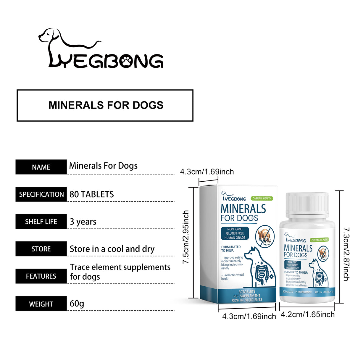Dog Mineral Supplement Tablets for Appetite & Bone Health – view 9