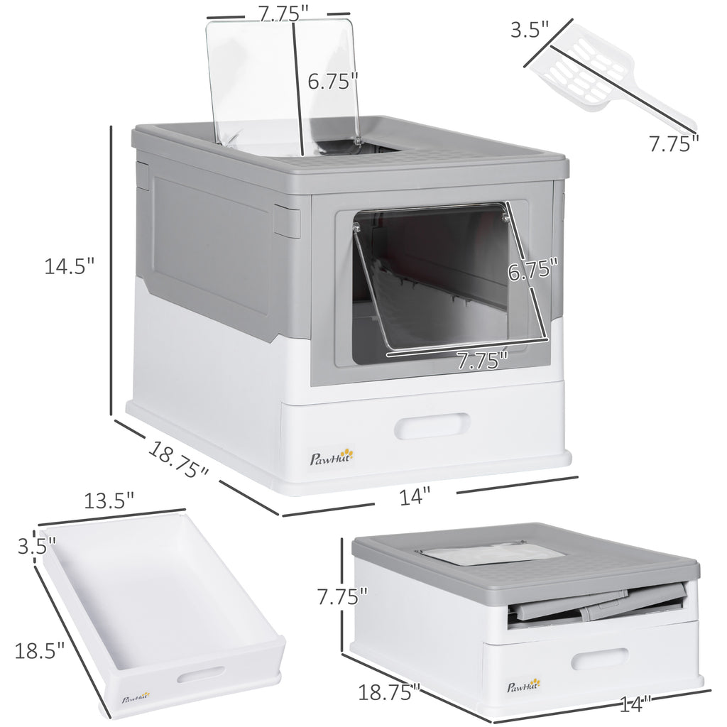 Fully Enclosed Cat Litter Box with Easy Access and Clean-Up – view 7