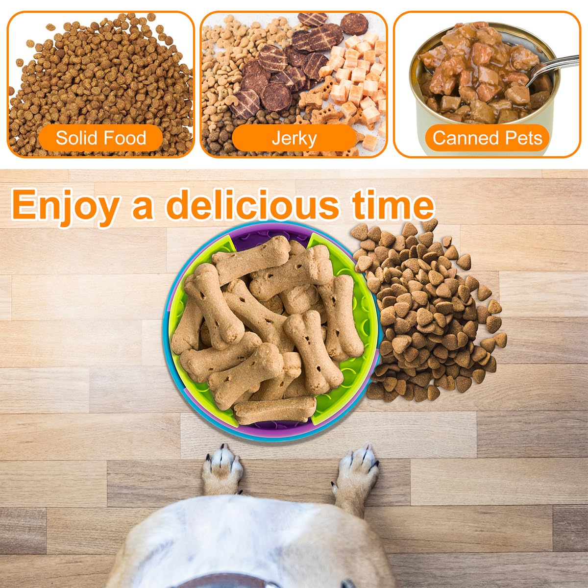 3-in-1 Rotating Dog Puzzle Feeder