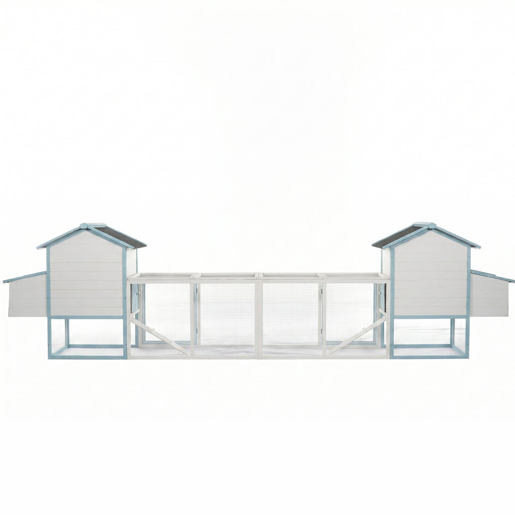 Large Wooden Chicken Coop with Double Nesting Boxes and Outdoor Run – view 13