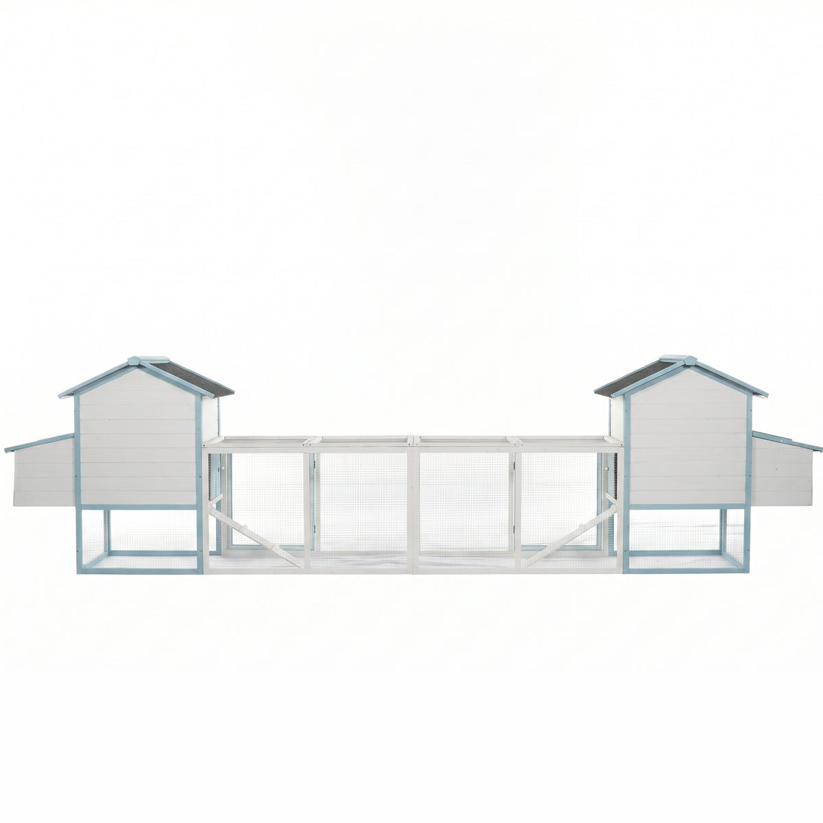 Large Wooden Chicken Coop with Double Nesting Boxes and Outdoor Run – view 13