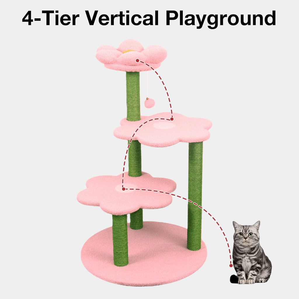 Cat Tree with Cozy Perch and Scratching Posts – view 7