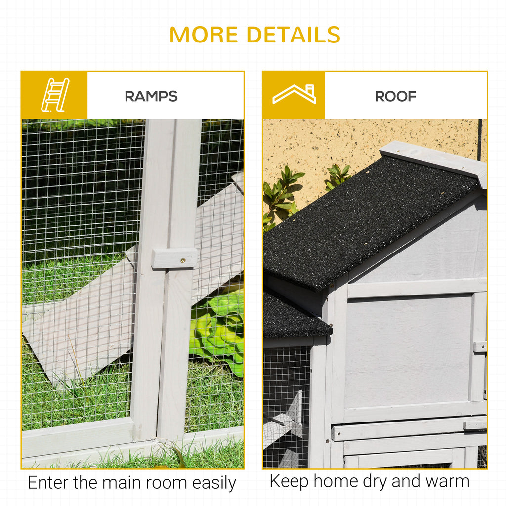 Deluxe XL Wooden Rabbit Hutch with Run and Ladder – view 9