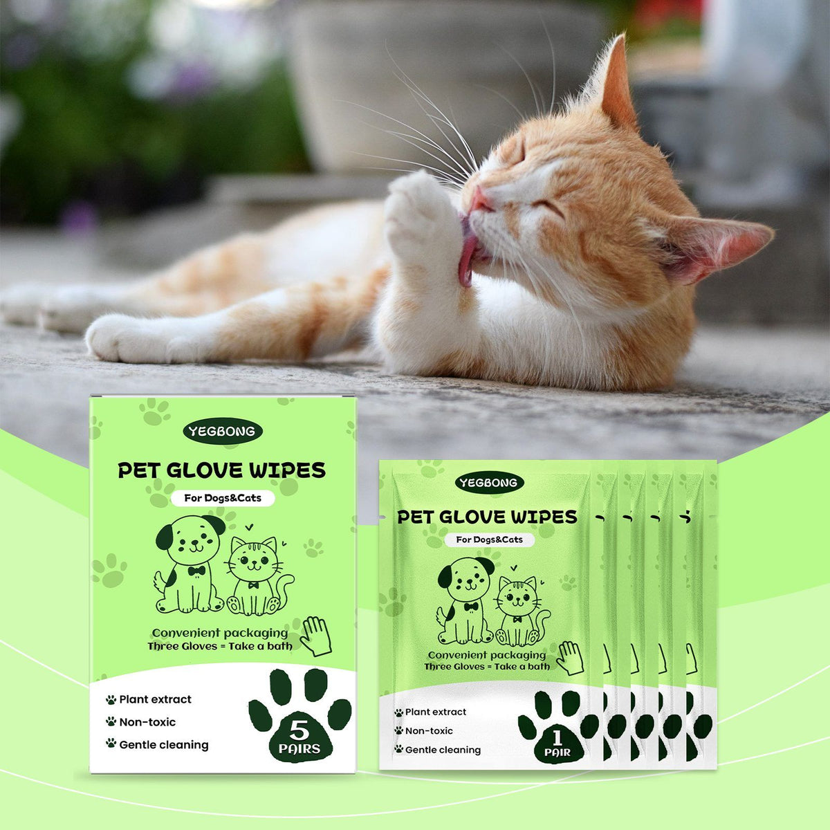 Disposable Pet Glove Wipes for Easy Coat Cleaning – view 8