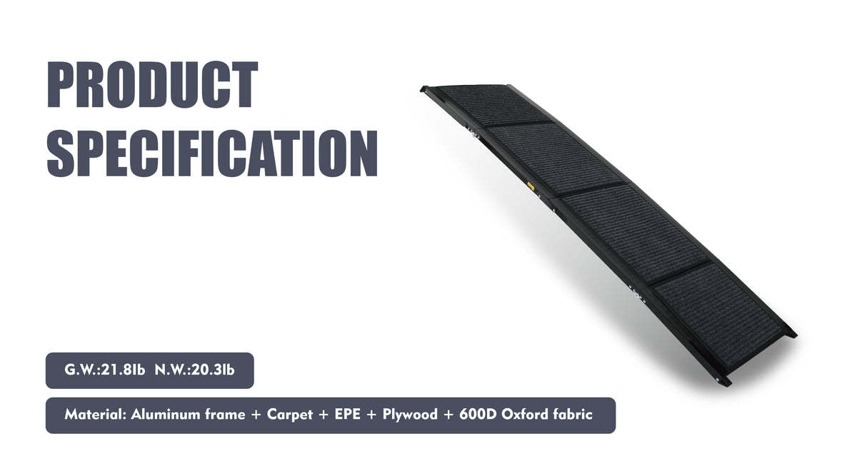 71" Portable Dog Ramp for Car with Non-Slip Surface – view 13