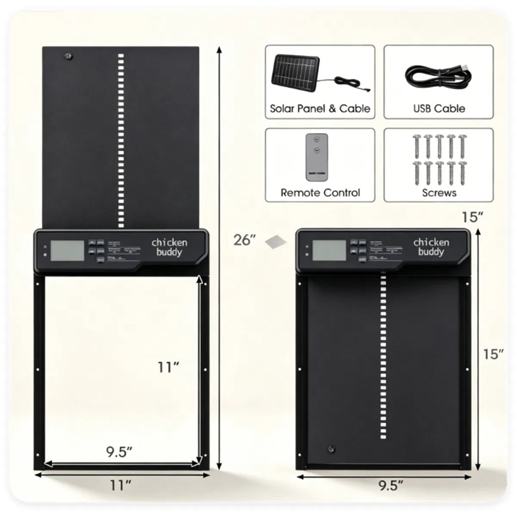 Automatic Chicken Coop Door with Solar Power and 4 Control Modes – view 9