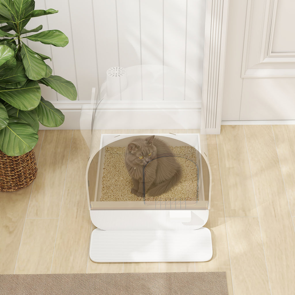 Hooded Cat Litter Box with Scoop and Filter – view 7