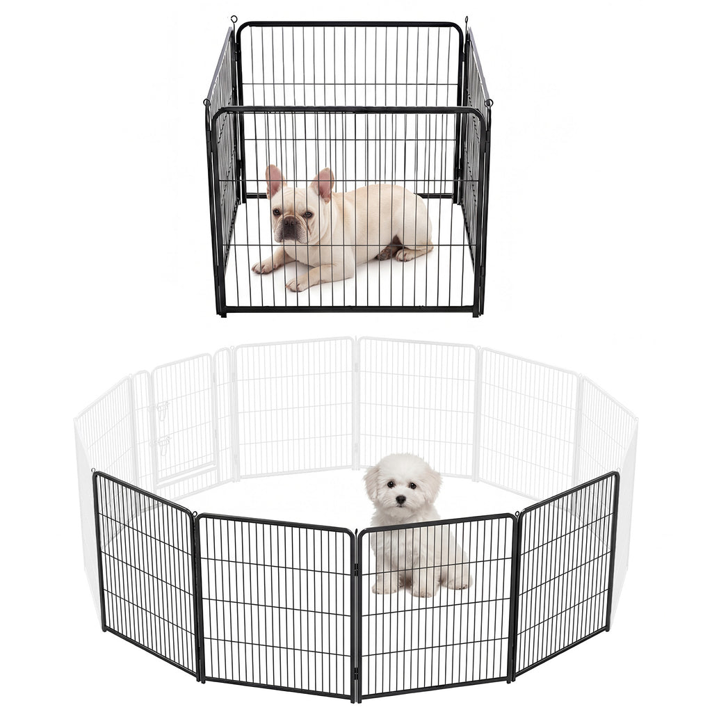 Foldable Metal Pet Fence with Door for Indoor and Outdoor Use – view 10