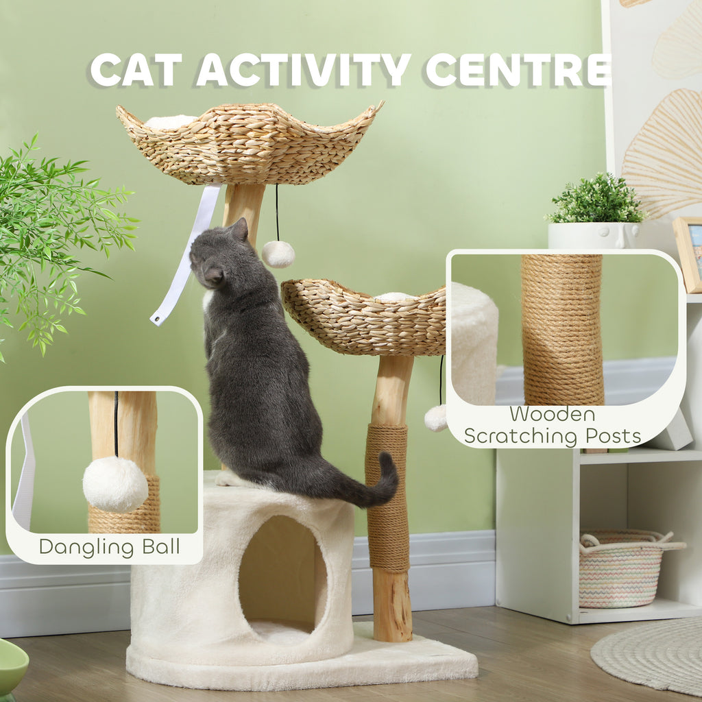 37 Inch Modern Cat Tree with Scratching Posts – view 9