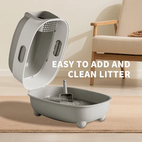Enclosed Cat Litter Box with Odor Control – view 8