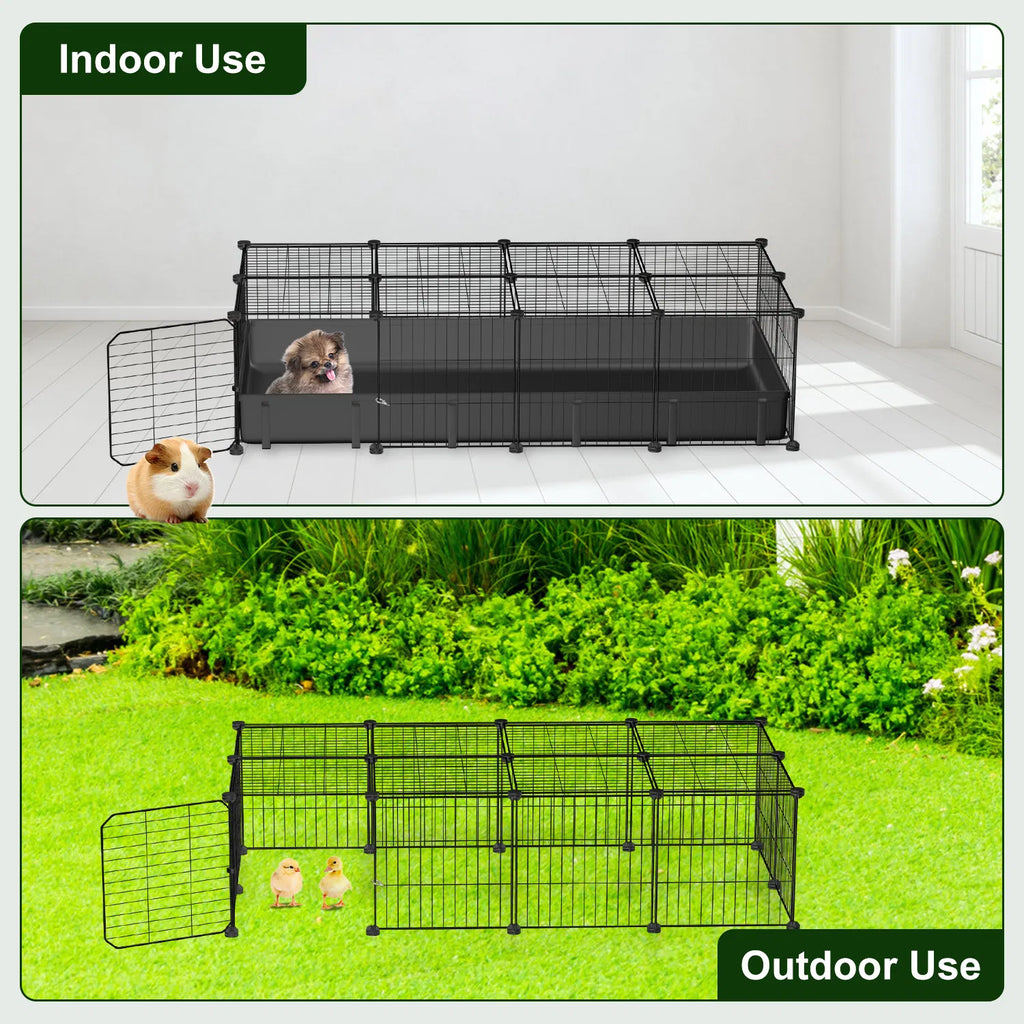 Guinea Pig Cage Playpen with Waterproof Floor Mat – view 12