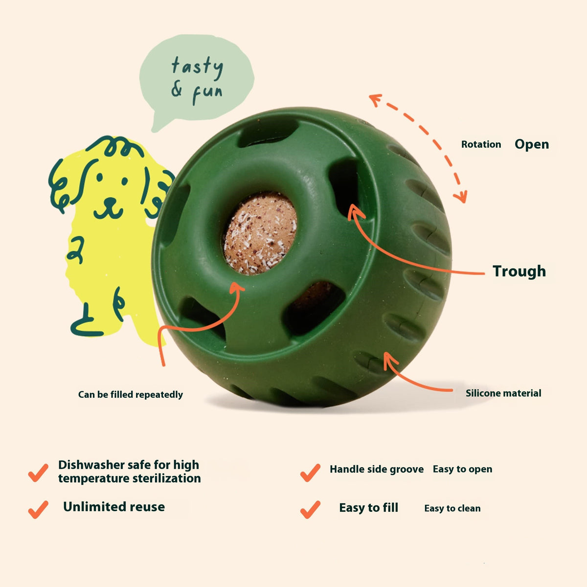 Dog Silicone Slow Food Leakage Toy for Dogs – view 9