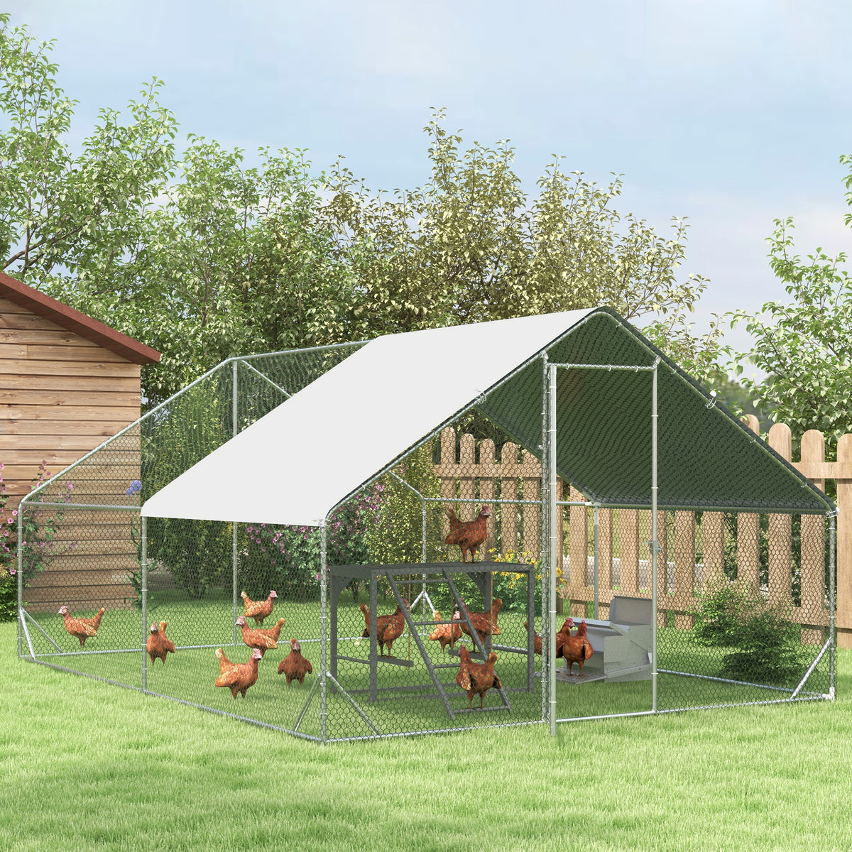 Chicken Activity Play Set with Swings and Ladder for 3–4 Birds – view 8