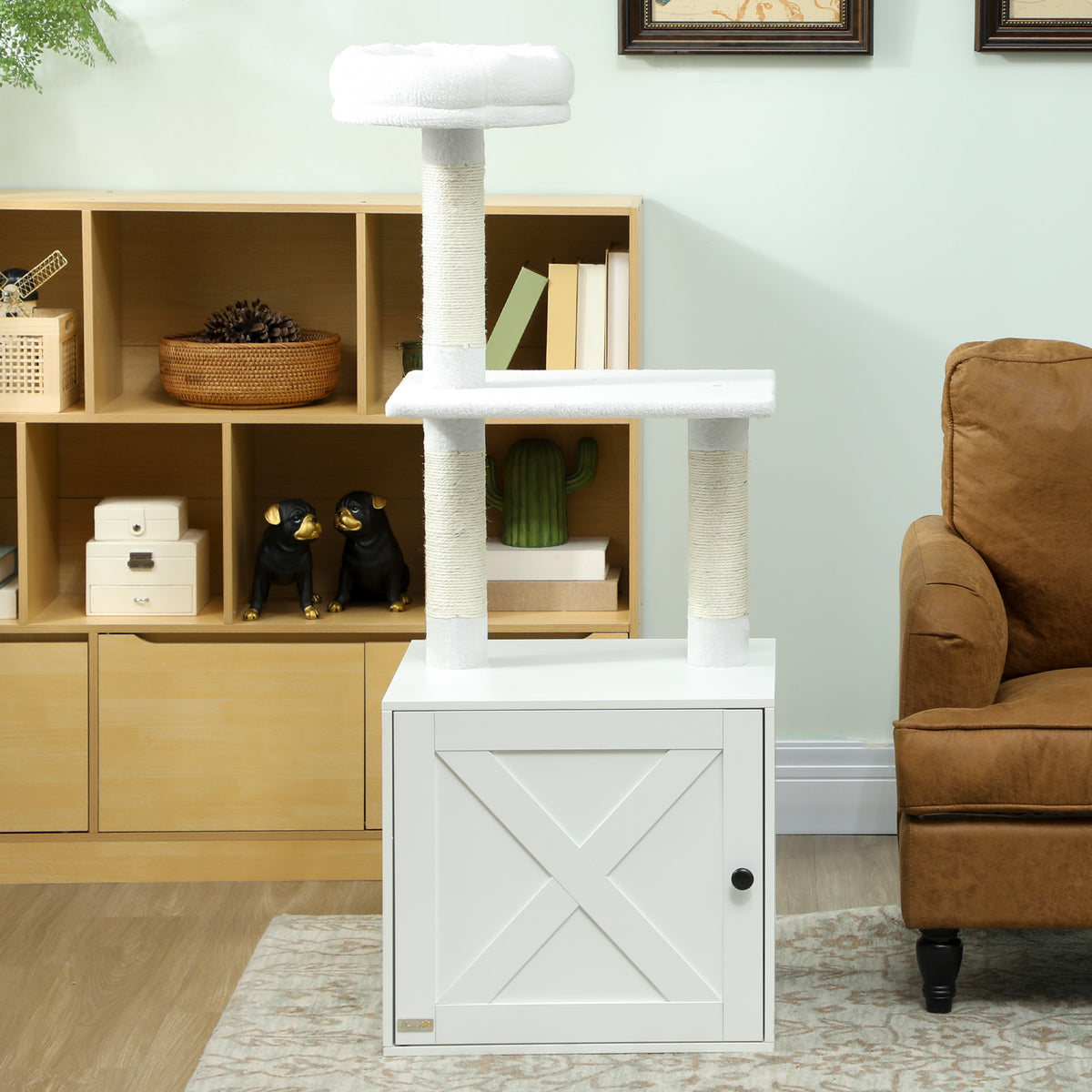 Cat Tree with Litter Box Enclosure and Climbing Platforms – view 8