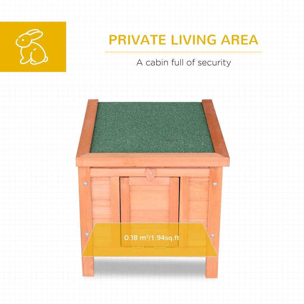 Wooden Rabbit Hutch with Openable Roof for Small Animals – view 9
