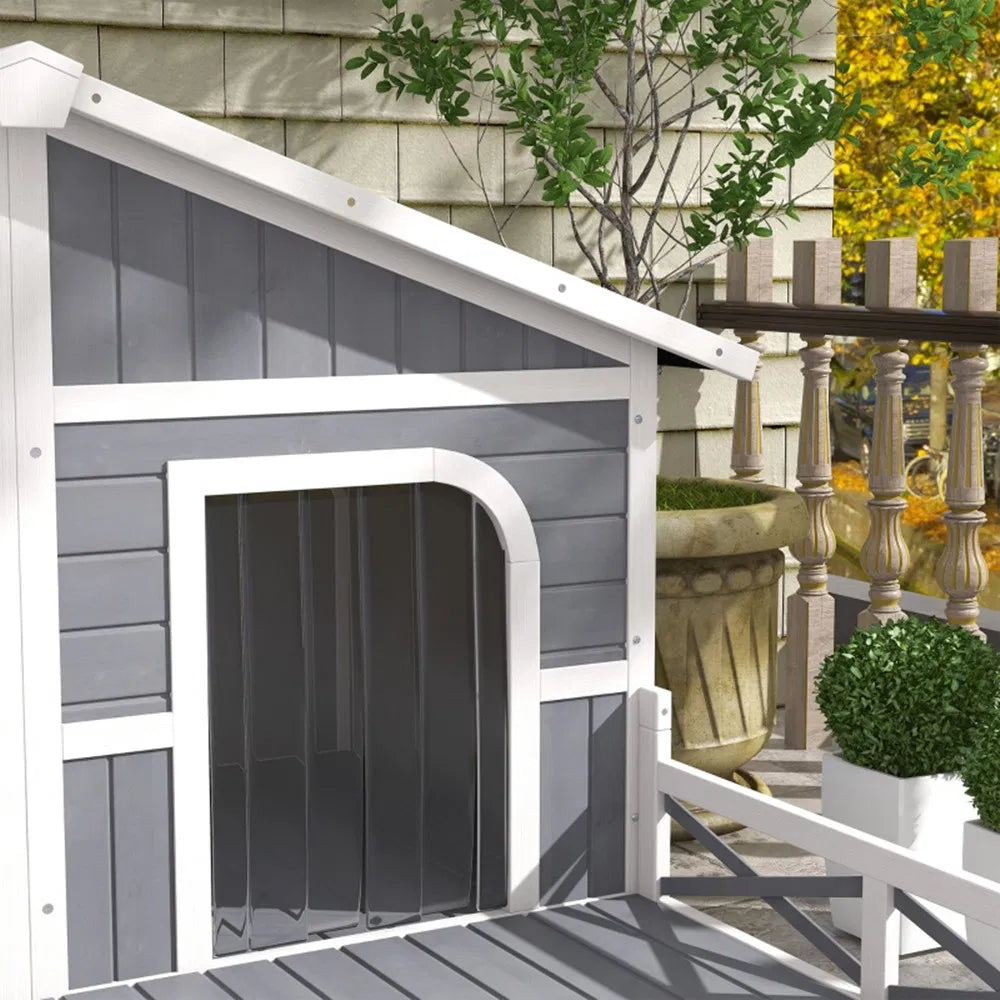 Dog House with Spacious Deck for Small to Medium Dogs – view 8