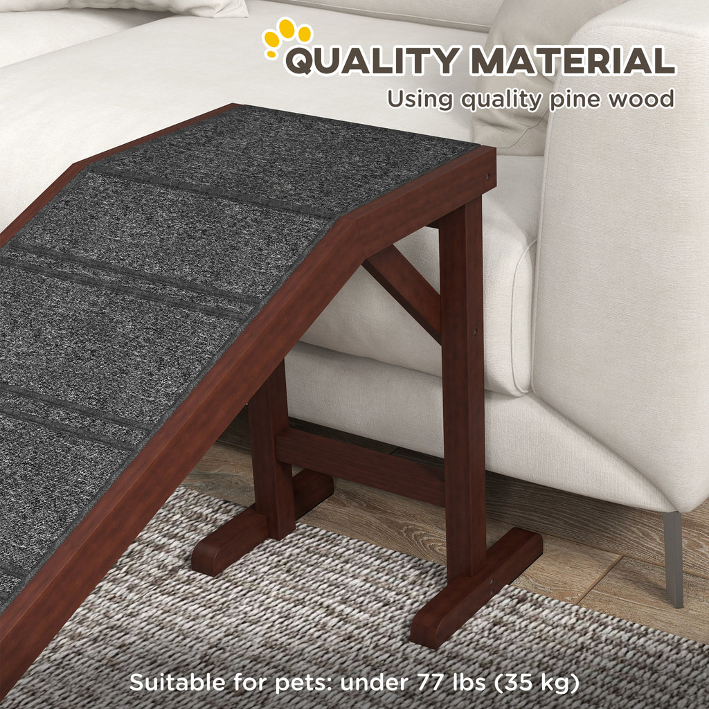Dog Ramp for Bed with Non-Slip Carpet and Platform – view 9