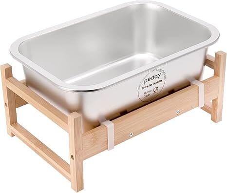 1.2 Gallon Raised Dog Water Bowl, Human Grade 18/8 Stainless Steel