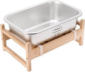 1.2 Gallon Raised Dog Water Bowl, Human Grade 18/8 Stainless Steel