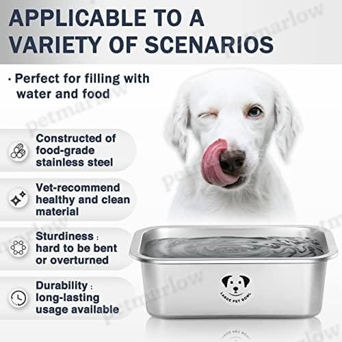 1.25 Gallons Stainless Steel Dog Bowls for Large Dogs – view 2