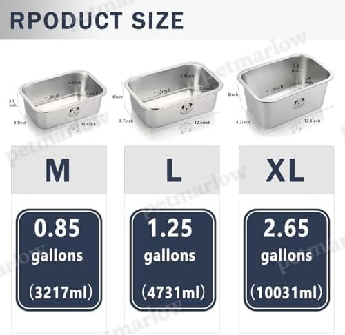 1.25 Gallons Stainless Steel Dog Bowls for Large Dogs – view 3