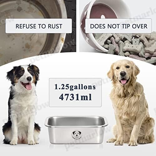 1.25 Gallons Stainless Steel Dog Bowls for Large Dogs – view 4