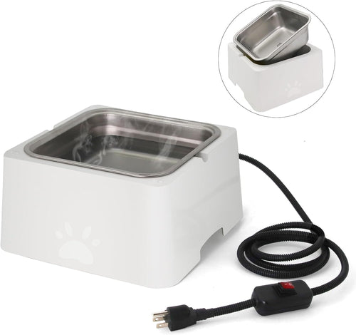 1 Gallon Large Capacity Outside Animal Heated Waterer Bowl