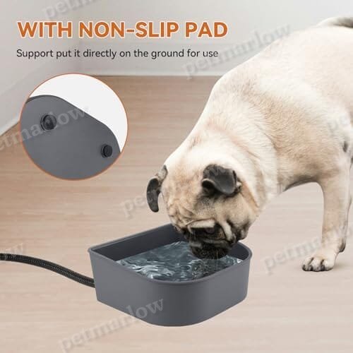 1 L Outdoor and Indoor Heated Water Bowl for Pet