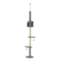 Cat Tree Floor-to-Ceiling 4-Tier Climbing Center – Light grey / 480x380x190 mm
