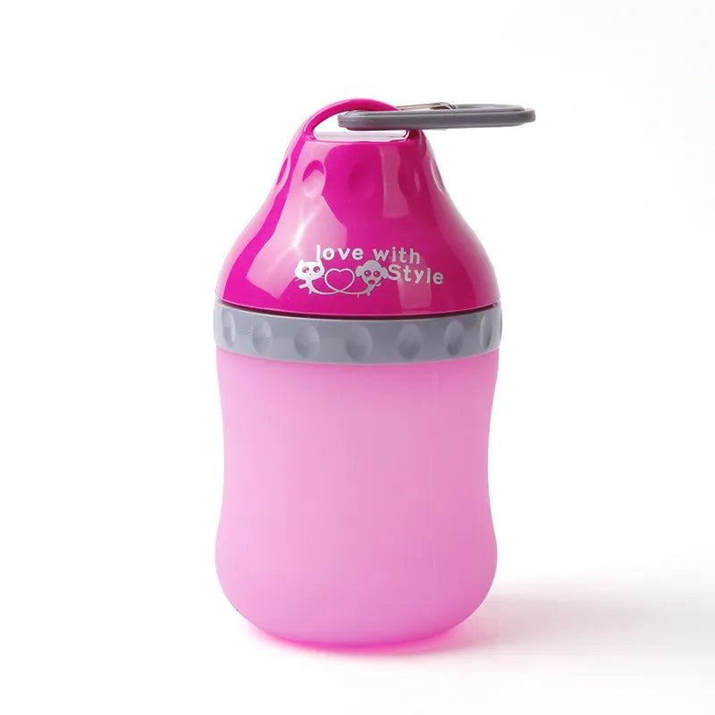 Portable Pet Water Bottle with Built-In Bowl and Carabiner – view 8
