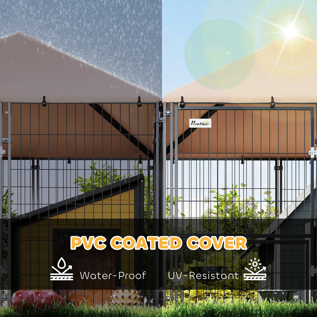 Large Outdoor Dog Kennel with Dual Rooms for Play and Privacy – view 9