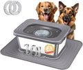 10L Stainless Steel Dog Water Bowl Spill-Proof Slow Feeder for Messy Drinkers