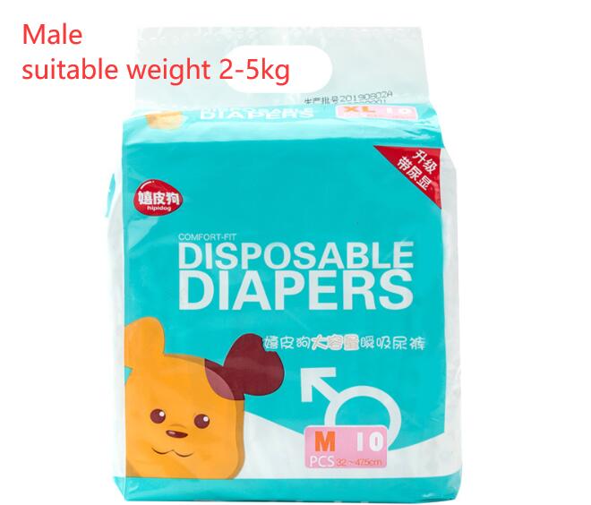 10PCS Per Bag Dog Diapers – Male / M