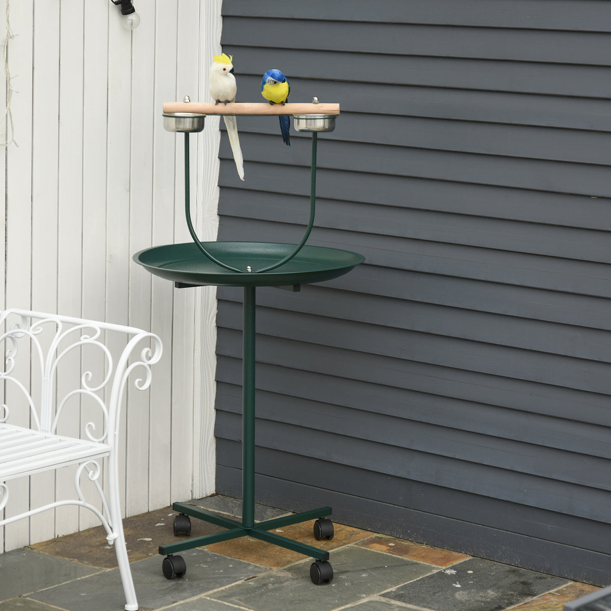 Bird Training Activity Playground With Wheels and Perch – view 8