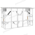 Large Outdoor Catio Cat Enclosure with Condos & Bridges – White / 1070x520x255 mm