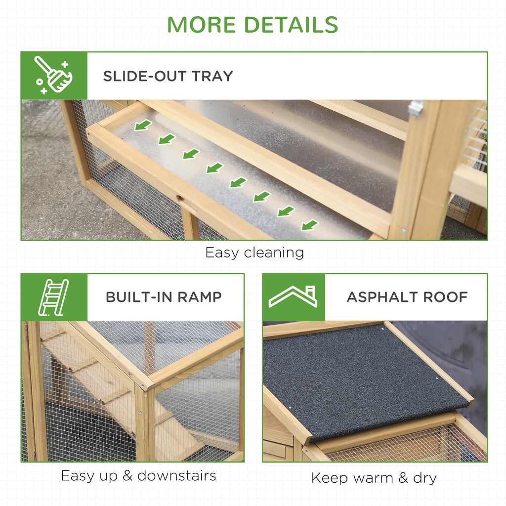 Wooden Chicken Coop with Nesting Box and Ramp – view 8