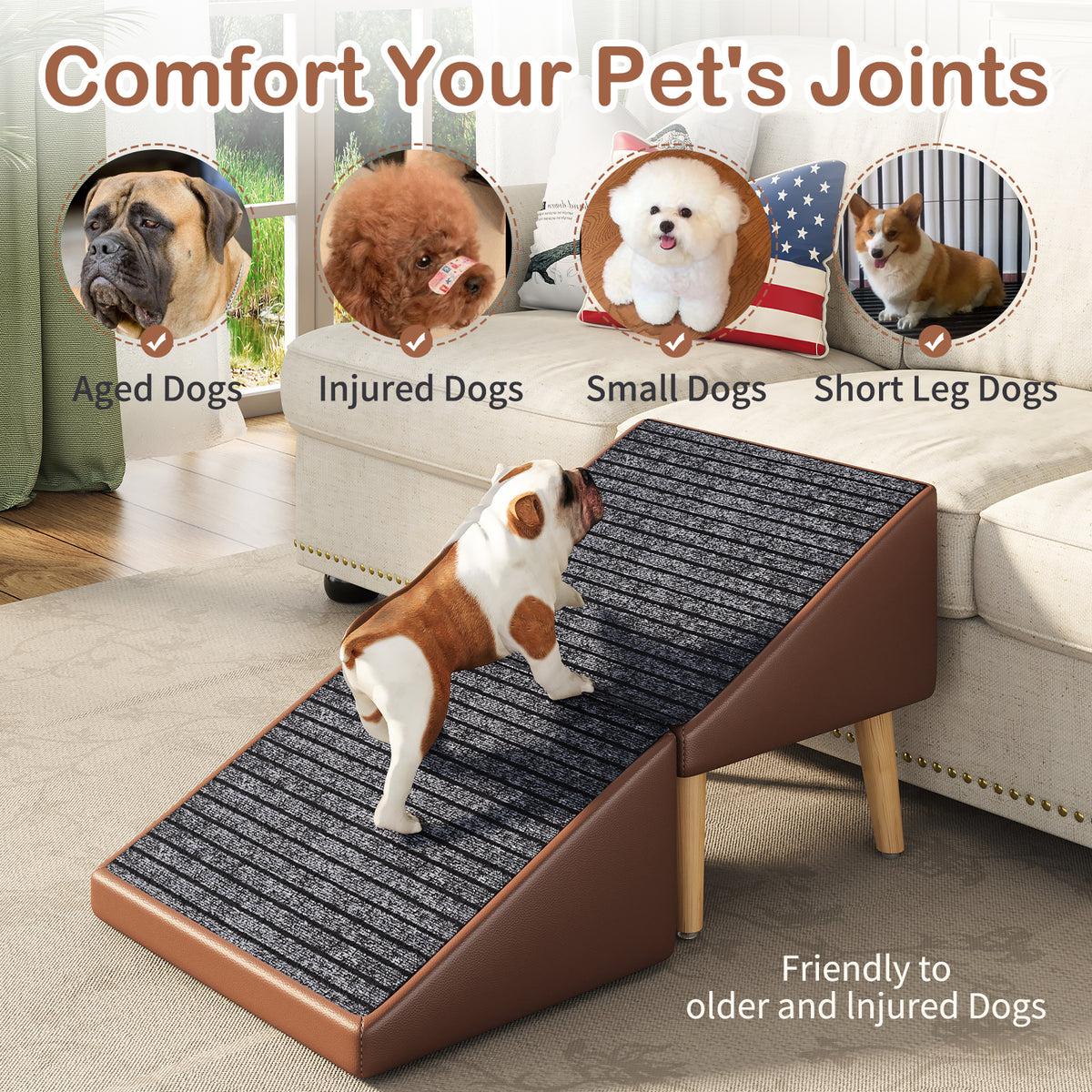 3-in-1 Dog Ramp with Hidden Storage for Senior Pets – view 13