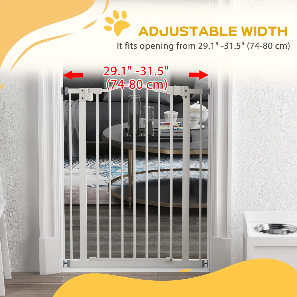 Extra Tall Dog Gate with Auto Close and Double Locking – view 7