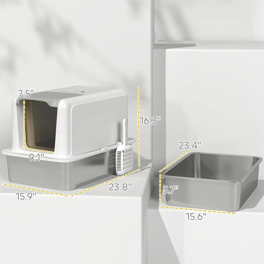 Cat Litter Box with Enclosed Design for Odor Control – view 8