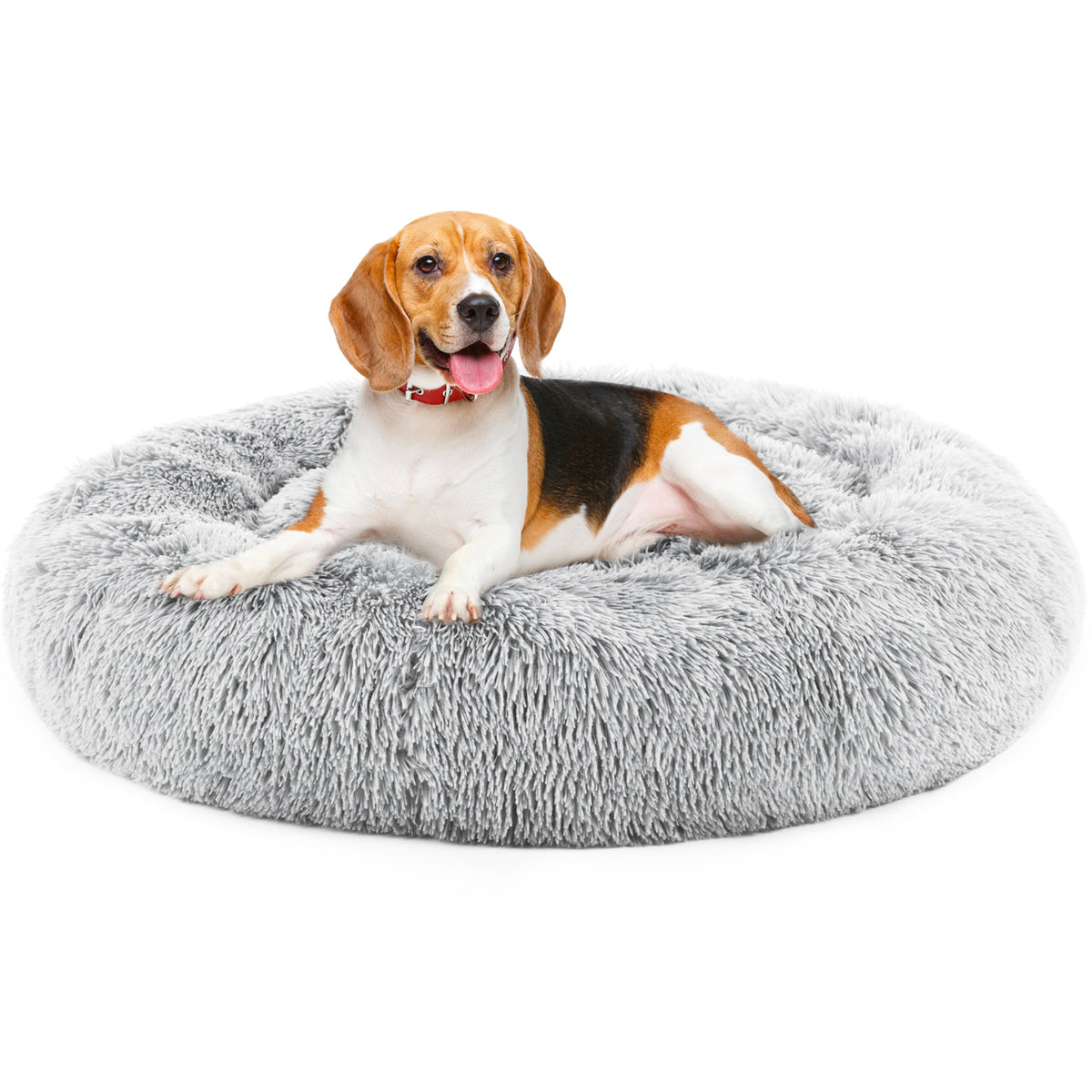 Round Faux Fur Donut Pet Bed