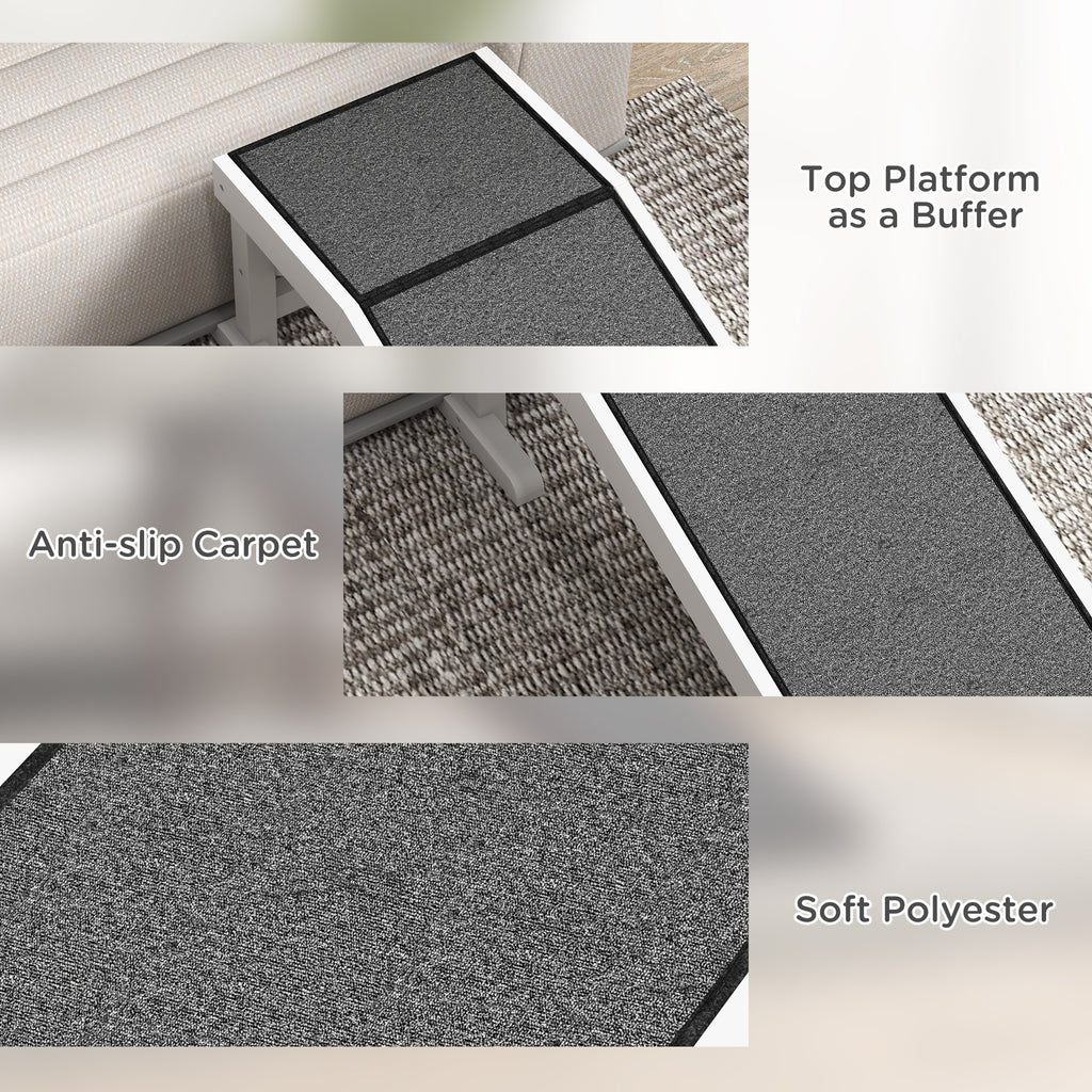 49" Pet Ramp for Dogs & Cats with Non-Slip Carpet, White – view 9